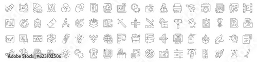 Graphic and web design line icons. Linear icons in a modern style