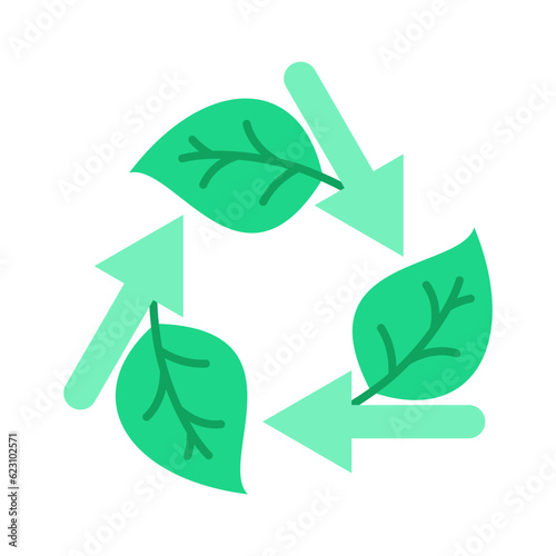 Recycle Leaf Eco Nature Environment Isolated Icon Design