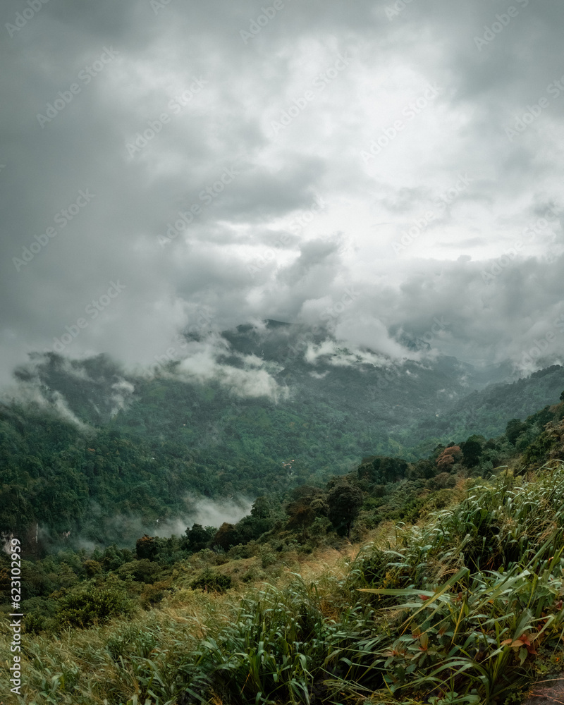 clouds over the mountains