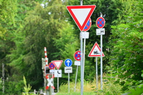 Forest of road signs