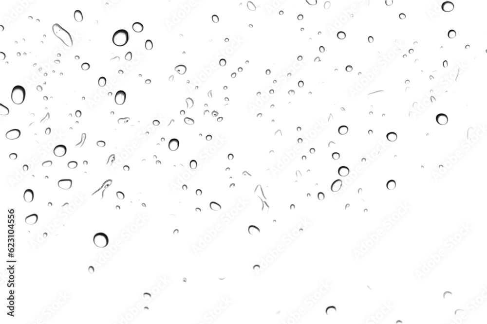 Fototapeta premium Drops of Rain Water PNG