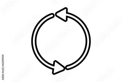 Two arrows flat icon seo web symbol shape app line sign art