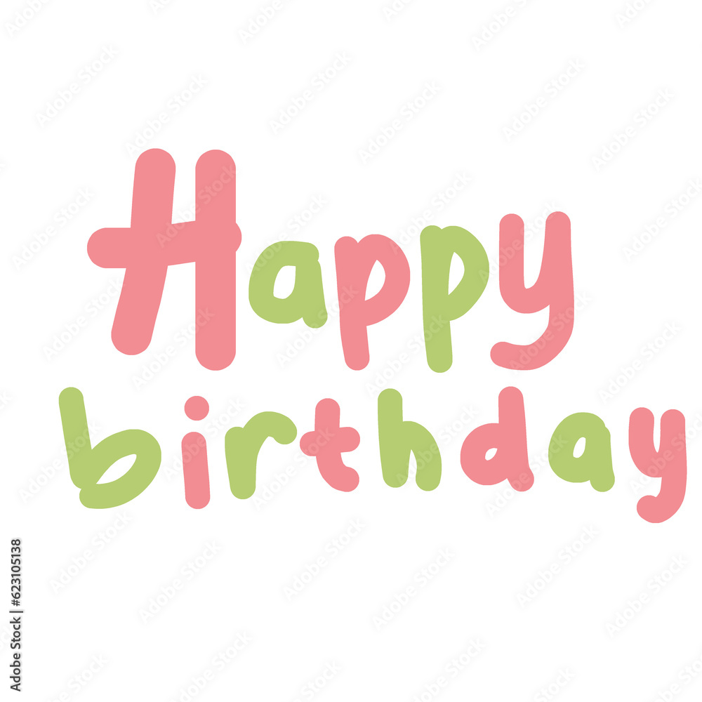 Happy Birthday Typography Spring Happy Birthday Typography Spring