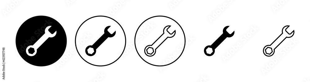 Wrench icon set. repair icon vector. tools icon vector Wrench icon set. repair icon vector. tools icon vector