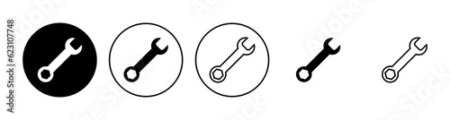 Wrench icon set. repair icon vector. tools icon vector
