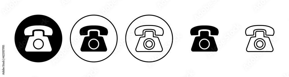Obraz premium Telephone icon set. phone icon vector.