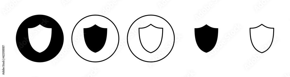 Shield icon set. Protection icon vector. Security vector icon Shield icon set. Protection icon vector. Security vector icon