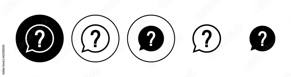 Question icon set. question mark icon vector. Question icon set. question mark icon vector.