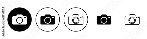 Camera icon set. photo camera icon. camera photography icon.