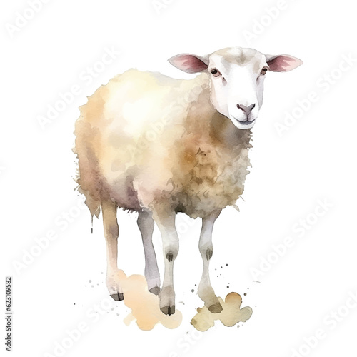 Wallpaper Mural Sheep watercolor hand paint ilustration Torontodigital.ca