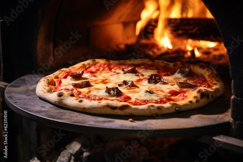 pizza in a oven Generative Ai