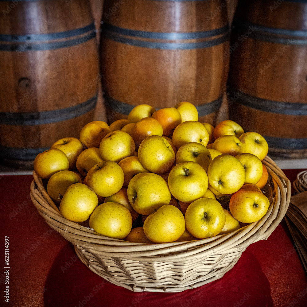 Apples, Basket, Barrels
