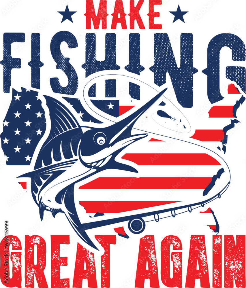 Naklejka premium American Flag T-Shirt Design