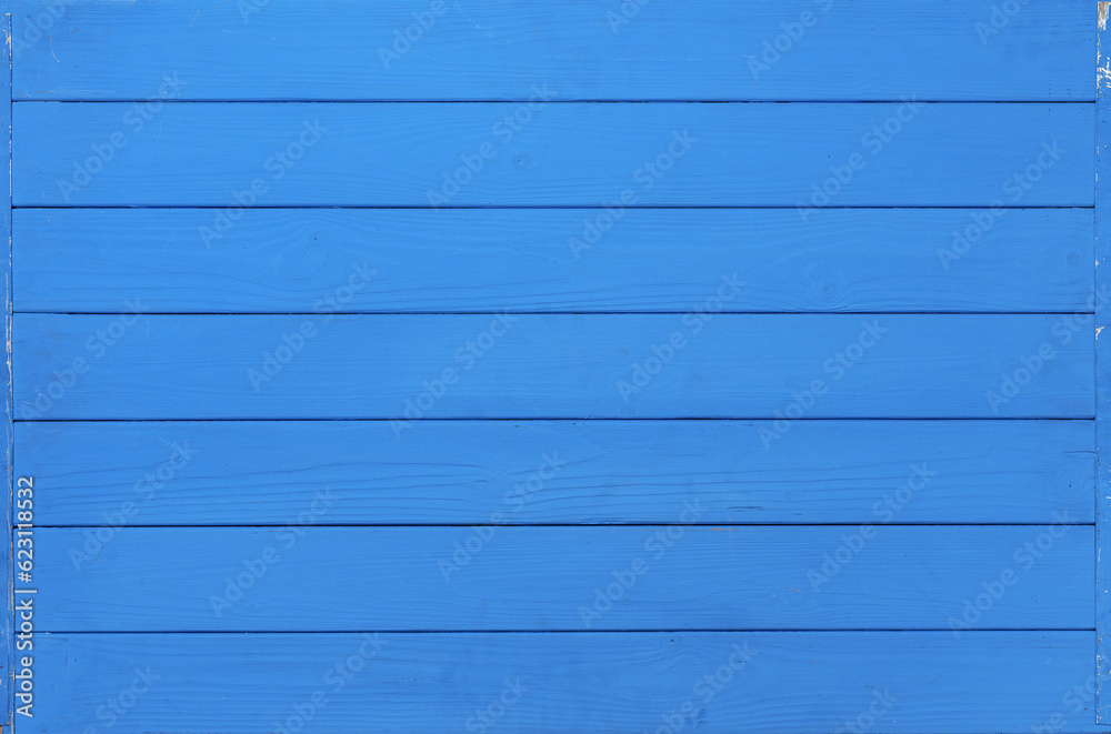 Bright blue wooden planks background top view Bright blue wooden planks background top view