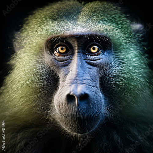 Obraz na płótnie portrait of baboon