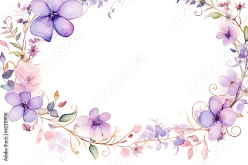 Vintage Luxury wedding invitation card template. template, Water Color Pastel Flower and bloom, Wedding decorative perfect rectangle frame border with gold line art, leaves branches, foliage. Elegant 