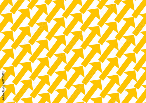 矢印　背景　黄色　上がる　シンプル