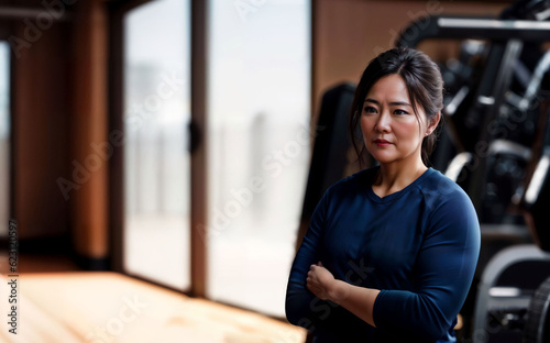 healthy middle aged lady woman in sport wear at gym, generative AI Free Download healthy middle aged lady woman in sport wear at gym, generative AI - GFXLoad