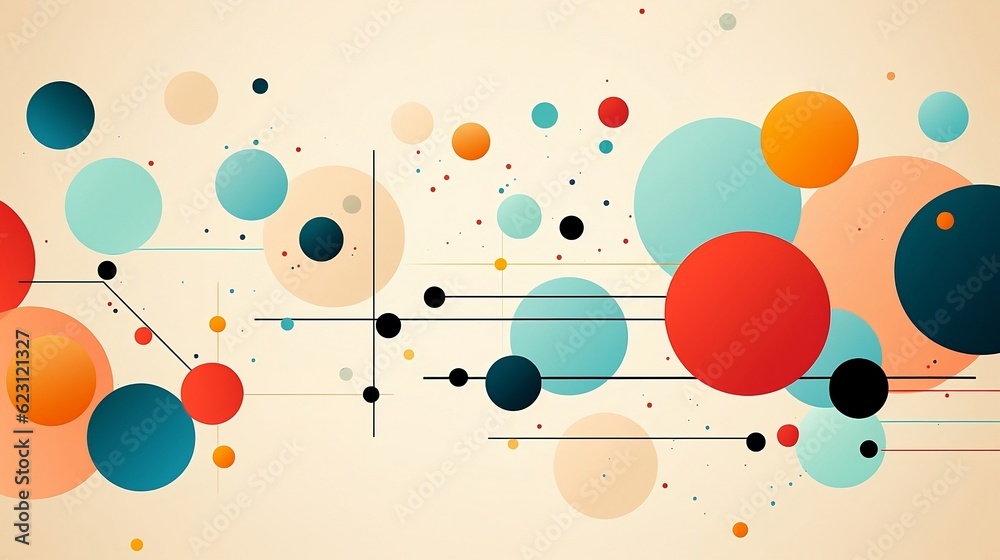 Abstract Background With Circles Generative AI Abstract Background With Circles Generative AI