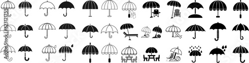 set of umbrellas