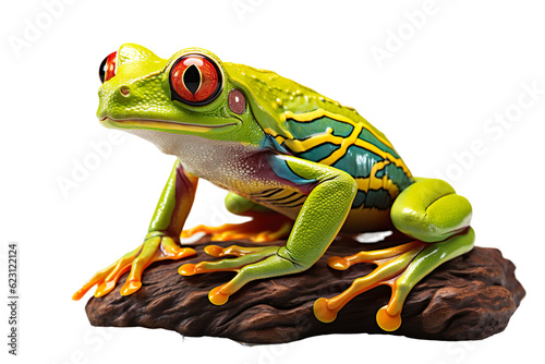 Tree frog cut out. Generative AI