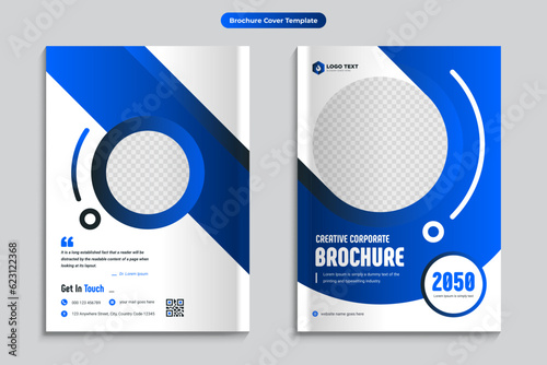 Creative Corporate Business Brochure Book Cover Design Template in A4. Can be adapted to Brochures, Annual Reports, magazines, posters, Business presentations, portfolios, flyers