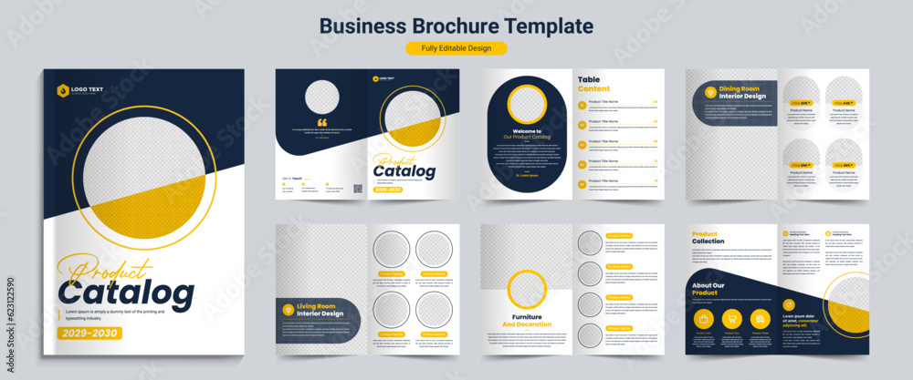 Creative corporate business magazine, proposal, and product catalog profile brochure layout template design - obrazy, fototapety, plakaty 