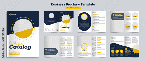 Creative corporate business magazine, proposal, and product catalog profile brochure layout template design