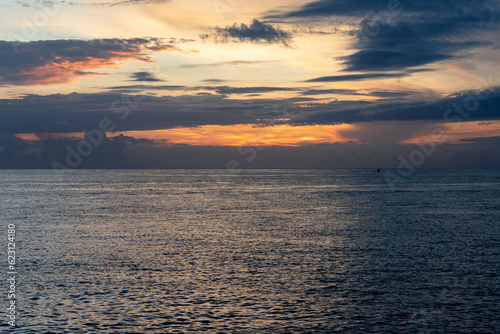 sunset over the ocean