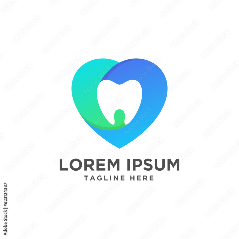 Dentis logo as love shape