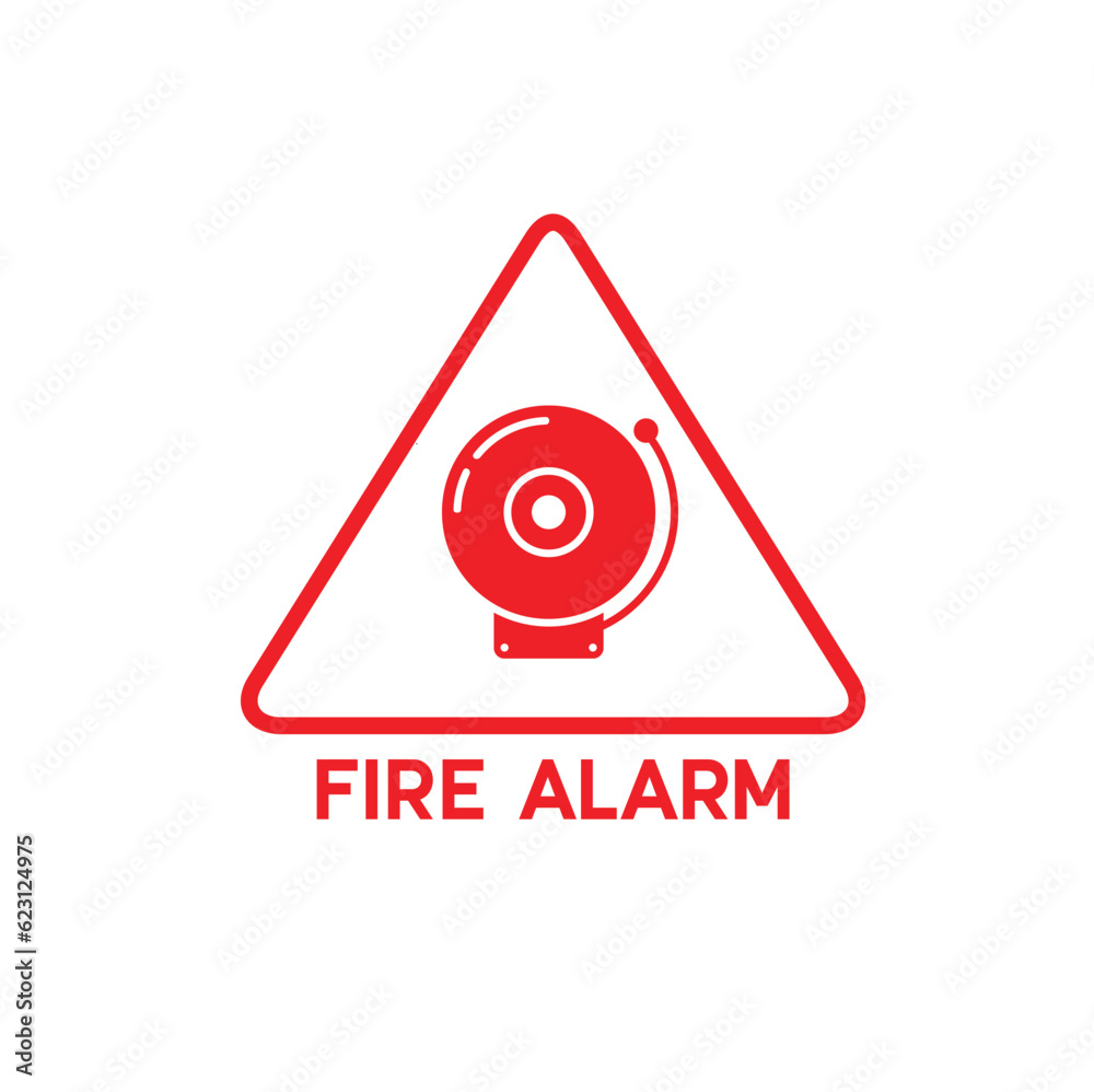 illustration of fire alarm, fire alarm symbol, vector art. illustration of fire alarm, fire alarm symbol, vector art.