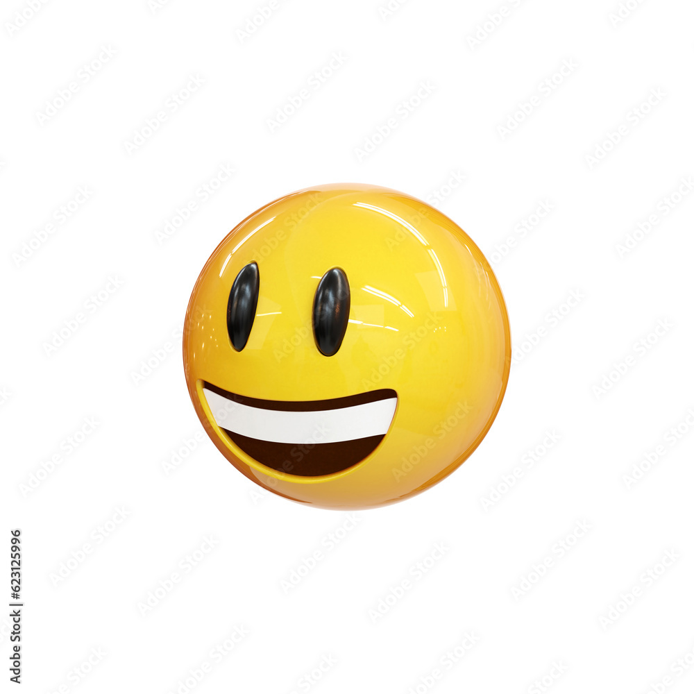 Yellow emoji  love emoticons faces with facial expressions 3D stylized Emoji icons
