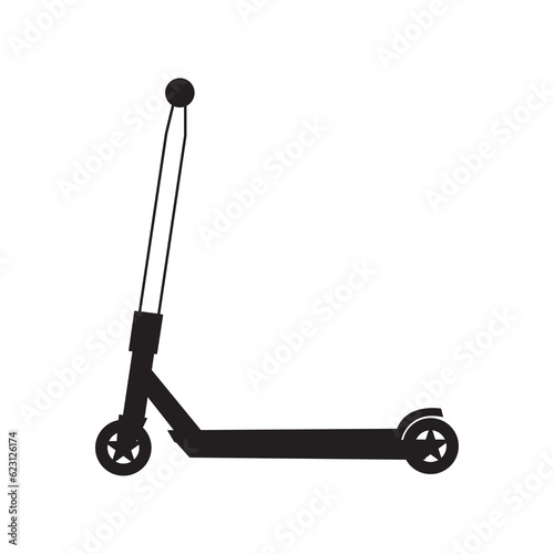 Modern push scooter icon. Outline electric modern scooter vector icon for web design isolated on white background, 