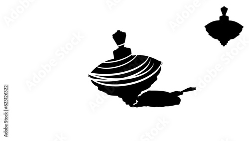 Whirligig toy silhouette