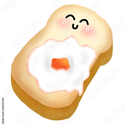 Bread and cute oaty egg