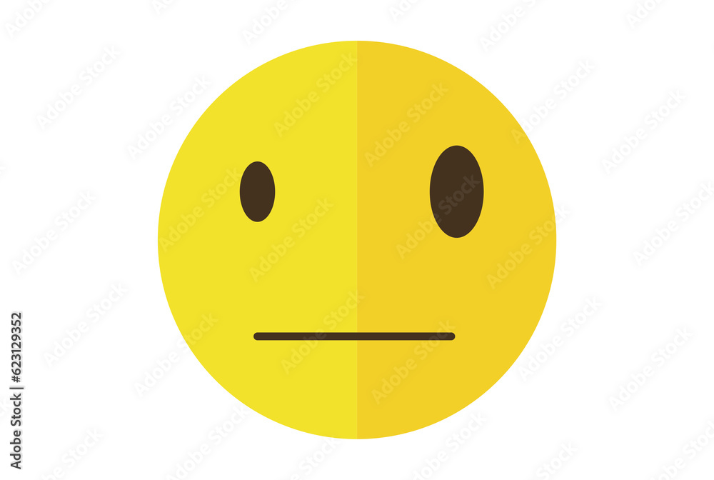 Fototapeta premium Misunderstanding colored Emote icon Emoji symbol yellow Emoticon sign art