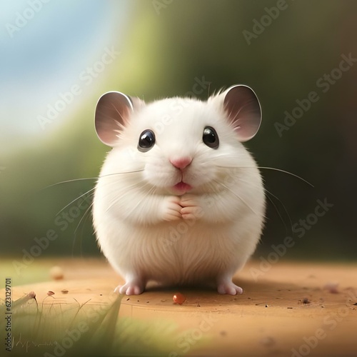 portrait of hamster. Generative AI © 민찬 김