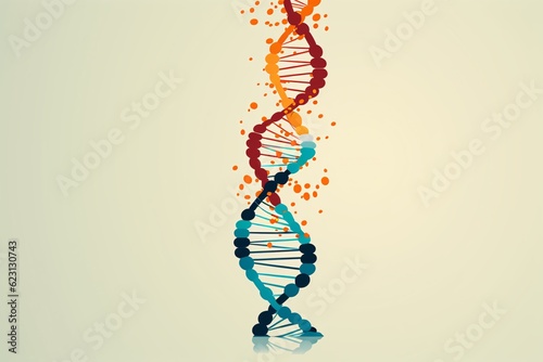 DNA Double Helix representing Genetics photo