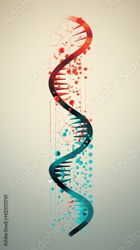 DNA Double Helix representing Genetics