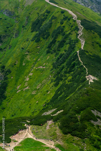 Weekend in the mountains. Paths along the ridge photo