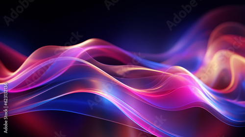 abstract futuristic wavy lines background, generative ai