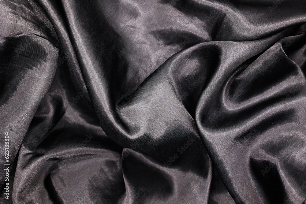 Fototapeta premium Backgrounds and textures of beautiful deep black and scarlet red silk fabric