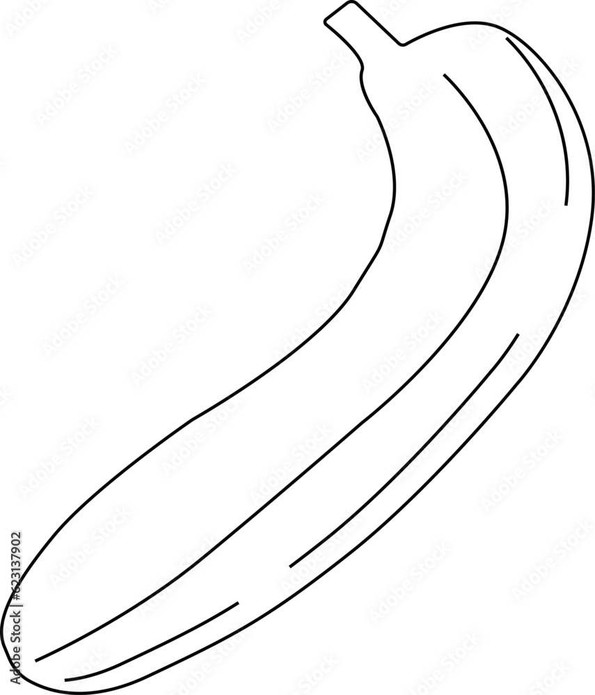 banana, the outline of a banana. delicious fruit banana, the outline of a banana. delicious fruit