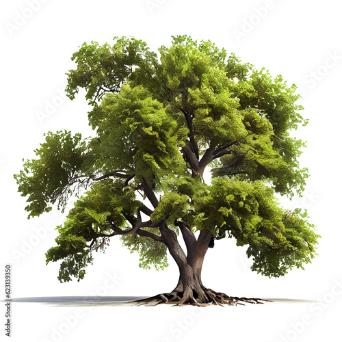 Beautiful big tree on a transparent background for decoration in the project.