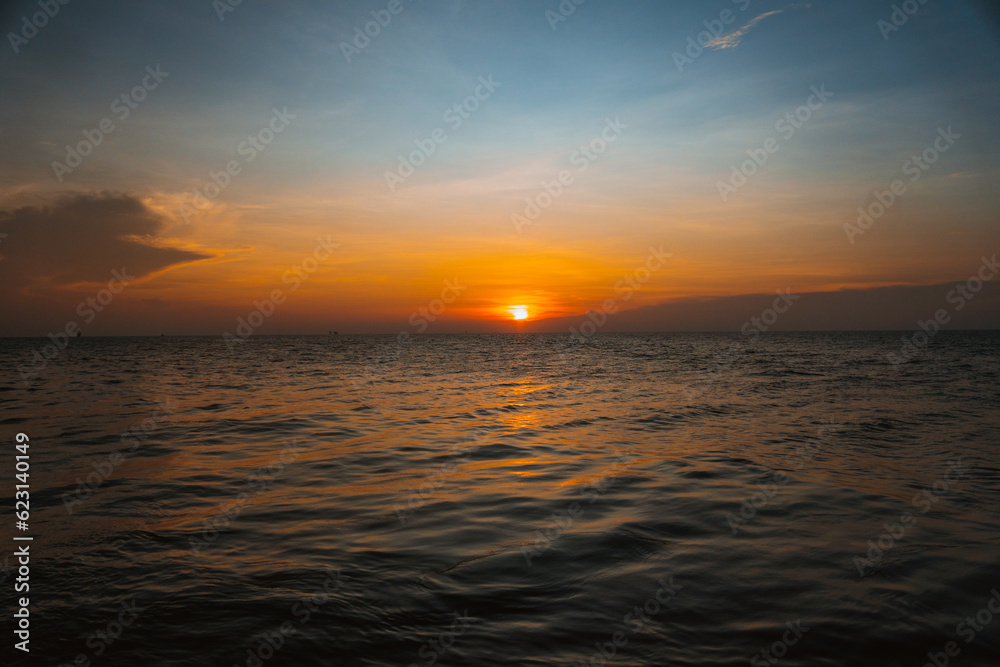 sunset at sea