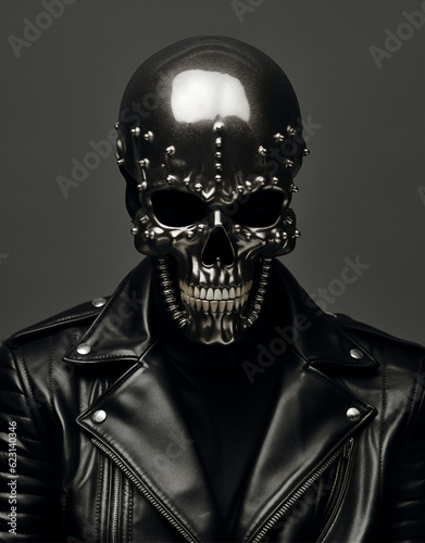 Art model halloween black dark face evil carnival beauty mask zombie skull