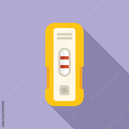 Plasma test icon flat vector. Virus test. Digital computer