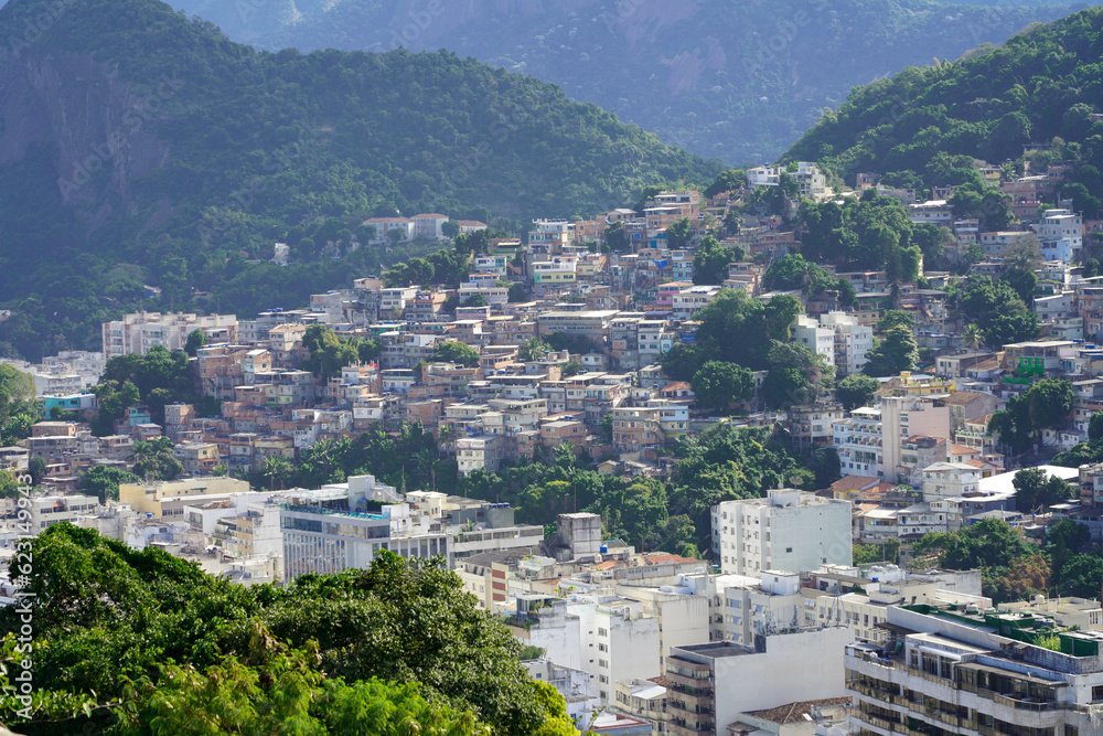 Favela Santa Marta slum in Rio de Janeiro, Brazil