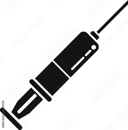 Syringe test icon simple vector. Positive result. Data kit