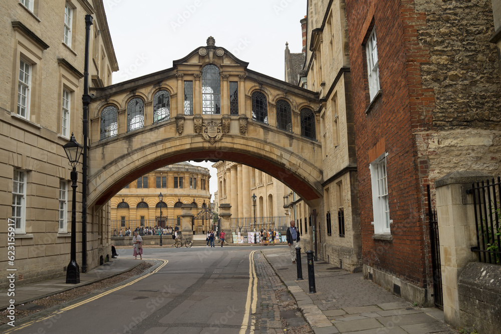 Hertford Bridge known as the Bridge of Sighs, is a skyway joining two parts of Hertford College, Oxford, UK